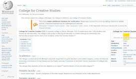 
							         College for Creative Studies - Wikipedia								  
							    