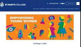 
							         College Links | St Mary's College								  
							    