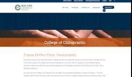 
							         College of Chiropractic | New York Chiropractic College								  
							    