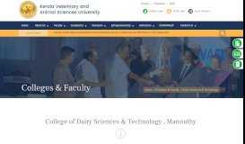 
							         College of Dairy Sciences & Technology,Mannuthy - Kerala Veterinary ...								  
							    