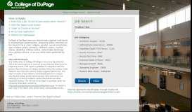 
							         College of DuPage Careers								  
							    