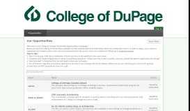 
							         College of DuPage Scholarships: Our Opportunities								  
							    