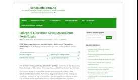 
							         College of Education Akwanga Students Portal Login - Schoolinfo.com ...								  
							    