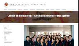 
							         College of International Tourism and Hospitality Management (CITHM ...								  
							    