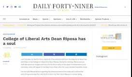 
							         College of Liberal Arts Dean Riposa has a soul – Daily 49er								  
							    