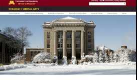 
							         College of Liberal Arts | University of Minnesota |								  
							    