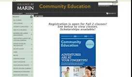 
							         College of Marin Community Education								  
							    