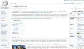 
							         College of Marin - Wikipedia								  
							    