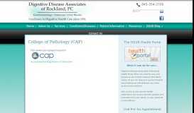 
							         College of Pathology (CAP) - Digestive Disease Associates of Rockland								  
							    
