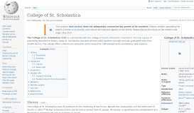 
							         College of St. Scholastica - Wikipedia								  
							    