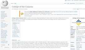 
							         College of the Canyons - Wikipedia								  
							    