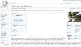 
							         College of the Mainland - Wikipedia								  
							    