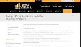 
							         College offers job matching portal for students, employers • Temple ...								  
							    