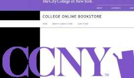 
							         College Online Bookstore - The City College of New York								  
							    