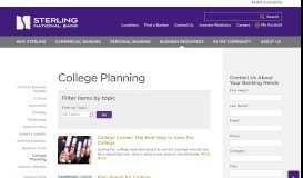 
							         College Planning - Sterling National Bank								  
							    