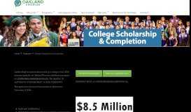 
							         College Scholarship & Completion - Oakland Promise								  
							    