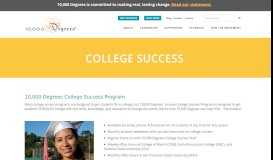 
							         College Success - 10,000 Degrees								  
							    