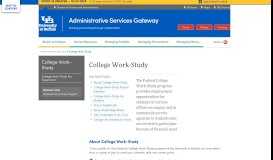 
							         College Work-Study - Administrative Services Gateway - University at ...								  
							    