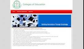 
							         Colleges of Education portal								  
							    