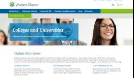 
							         Colleges & Universities - CCH - Wolters Kluwer								  
							    