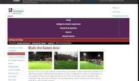 
							         Collingwood College : Multi-Use Games Area - Durham University								  
							    