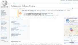 
							         Collingwood College, Surrey - Wikipedia								  
							    