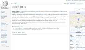 
							         Colmers School - Wikipedia								  
							    