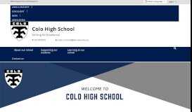 
							         Colo High School: Home								  
							    