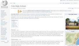 
							         Colo High School - Wikipedia								  
							    