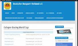
							         Cologne Boxing World Cup – Deutscher Boxsport-Verband e.V.								  
							    