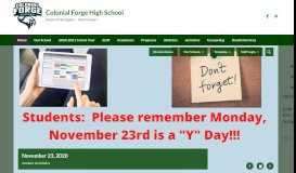 
							         Colonial Forge High School / Homepage								  
							    