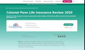 
							         Colonial Penn Life Insurance Review and Rates - TermLife2Go								  
							    