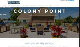 
							         Colony Point Apartments | Welcome Home								  
							    