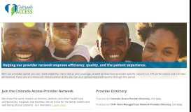 
							         Colorado Access Provider Portal - Healthx								  
							    