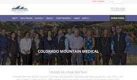 
							         Colorado Mountain Medical in Avon, Eagle and Vail								  
							    