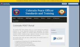 
							         Colorado POST Portal | Colorado POST								  
							    