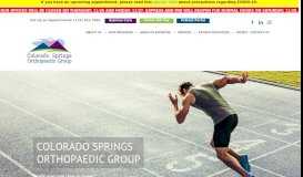
							         Colorado Springs Orthopaedic Group: Home								  
							    
