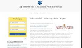 
							         Colorado State University Global Campus - Top Master's in Healthcare ...								  
							    