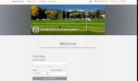 
							         Colorado State University - Welcome								  
							    