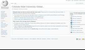 
							         Colorado State University–Global Campus - Wikipedia								  
							    