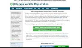 
							         Colorado Vehicle Registration Renewal | StateRegistration.org								  
							    