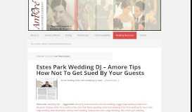 
							         Colorado Wedding Resources | Amore DJ Entertainment								  
							    
