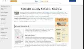 
							         Colquitt County Schools, Georgia - Ballotpedia								  
							    