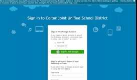 
							         Colton Joint Unified School District | PowerSchool Learning | K-12 ...								  
							    