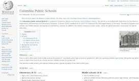 
							         Columbia Public Schools - Wikipedia								  
							    