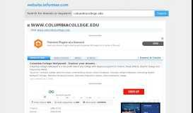 
							         columbiacollege.edu at WI. Home - Columbia College ...								  
							    