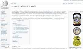 
							         Columbus Division of Police - Wikipedia								  
							    