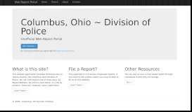 
							         Columbus Police Web Portal								  
							    