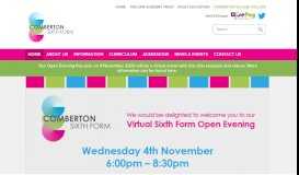 
							         Comberton Sixth Form: Welcome								  
							    