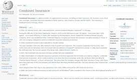 
							         Combined Insurance - Wikipedia								  
							    